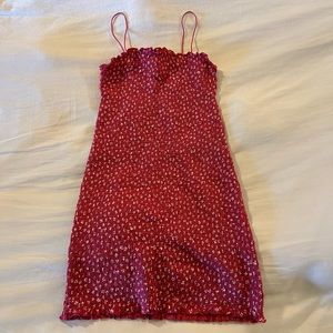 Red Floral Smocked Mini Dress from Aeropostale